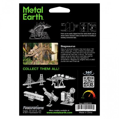Metal Earth Luxusní ocelová stavebnice Stegosaurus