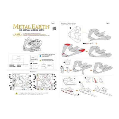 Metal Earth Luxusní ocelová stavebnice Batman vs Superman Batwing