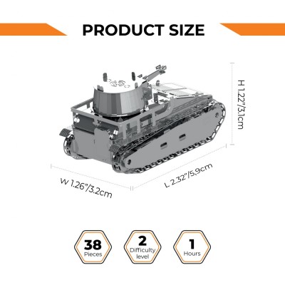 Metal Time Luxusní ocelová stavebnice tank Leichttractor Vs.Kfz.31