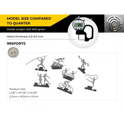 Metal Time Luxusní ocelová stavebnice 99 olympijských sportů