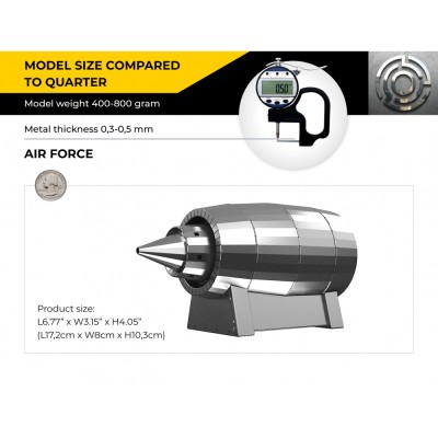 Metal Time Luxusní ocelová stavebnice Air Force