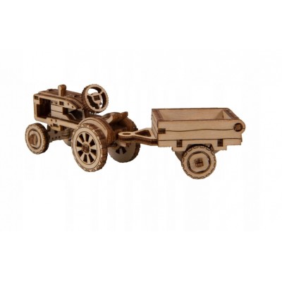 Wooden City dřevěné puzzle - 3D Traktor s vlečkou