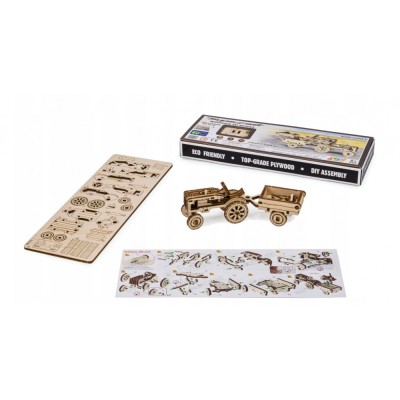 Wooden City dřevěné puzzle - 3D Traktor s vlečkou
