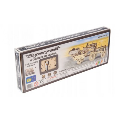 Wooden City dřevěné puzzle - 3D Traktor s vlečkou