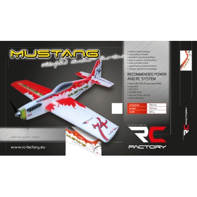 Letadlo Mustang Red EPP kit 78cm TRserie bez el.výbavy