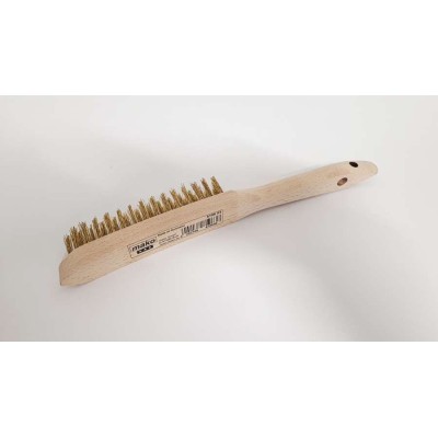 Kartáč mosaz 3 řadý dřev. MAKO