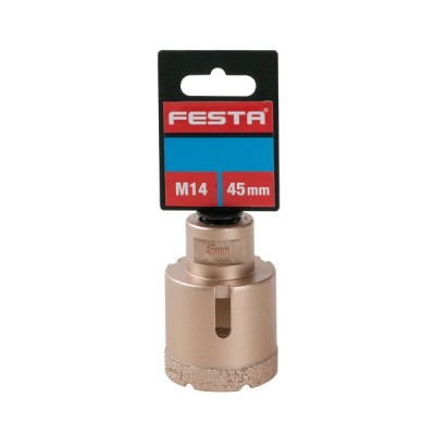 Vrták diam.45mm M14 Festa dutá zlatá