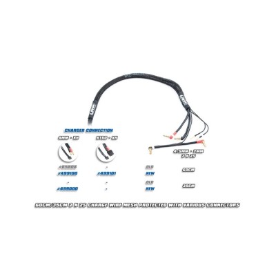 Nabíjecí kabel 60cm 2x2S LiPo HARDCASE z G4 na P4/5 včetně balančního konekt. XH