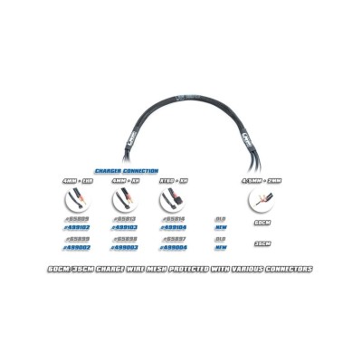 Nabíjecí kabel 60cm 2S LiPo HARDCASE z G4 na P4/5 včetně balančního konekt. XH