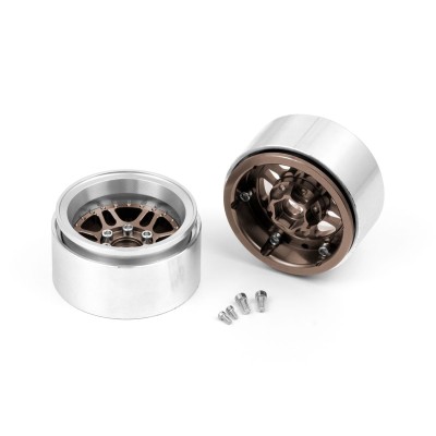 1.9'' Hliníkové beadlock disky offset -10 mm pro 1/10 crawler/expedice bronzové - 2 ks