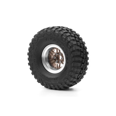 1.9'' Hliníkové beadlock disky offset -10 mm pro 1/10 crawler/expedice bronzové - 2 ks