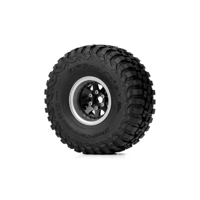 1.9'' Hliníkové beadlock disky offset -10 mm pro 1/10 crawler/expedice černé - 2 ks