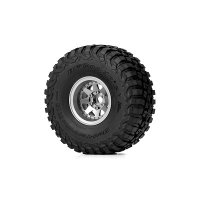 1.9'' Hliníkové beadlock disky offset -10 mm pro 1/10 crawler/expedice stříbrné - 2 ks