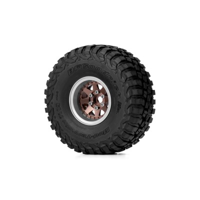 1.9'' Hliníkové beadlock disky offset -10 mm pro 1/10 crawler/expedice bronzové - 2 ks