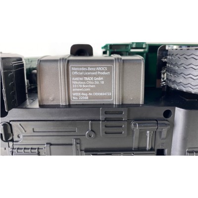 Amewi RC auto Mercedes-Benz, 2xdrapák, sklápění, LED, proporcionální RTR sada.