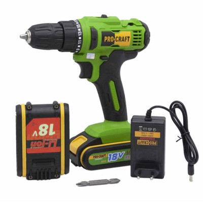 Aku vrtačka 20V Procraft PA18C Li-ion + 2ks 18V/1,5Ah kufr