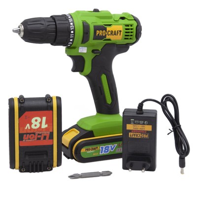 Aku vrtačka 20V Procraft PA18C Li-ion + 2ks 18V/1,5Ah kufr