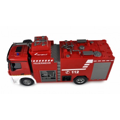 Amewi RC hasičský vůz Mercedes-Benz Arocs 1:18 s funkční stříkačkou