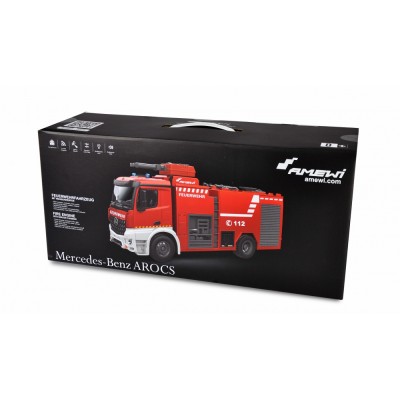 Amewi RC hasičský vůz Mercedes-Benz Arocs 1:18 s funkční stříkačkou