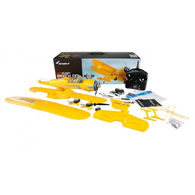 Amewi RC dvouplošník AMXFlight Beech D17S 3D/6G RTF žlutý