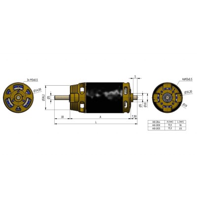 AXI 2835/10 V3 LONG střídavý motor