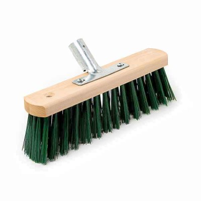 Koště 300x55x60/75 dřevo silniční s držákem bez hole zelené