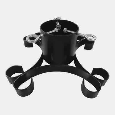 Stojánek vánoční LYRA kovový ozdobný do 9,5cm černý