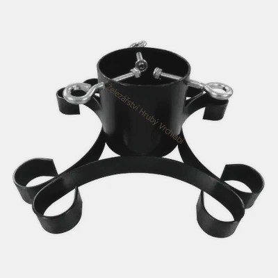 Stojánek vánoční LYRA kovový ozdobný do 9,5cm černý