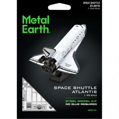 Metal Earth Luxusní ocelová stavebnice Raketoplán Atlantis (barevný)
