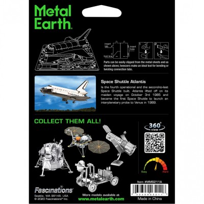 Metal Earth Luxusní ocelová stavebnice Raketoplán Atlantis (barevný)