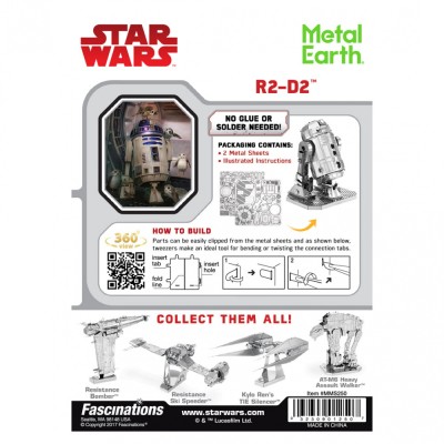 Metal Earth Luxusní ocelová stavebnice Star Wars R2-D2