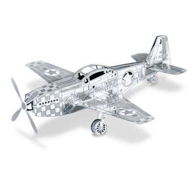Metal Earth Luxusní ocelová stavebnice Mustang P-51