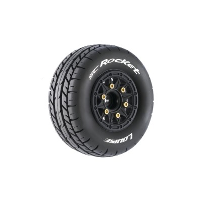 SC-ROCKET 1/10, 12mm, 14mm a 17mm odnímatelný hex, Černé disky, 2 ks