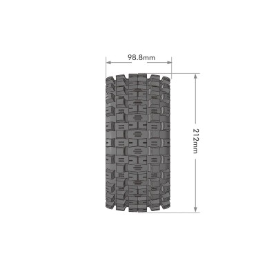 X-MCROSS SPORT 1/5 24mm hex Black Rims, 2 ks