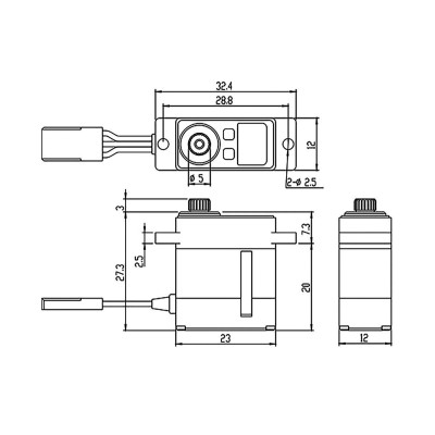 SV-1232MG HiVOLT Digitální servo (5 kg-0,05s/60°)