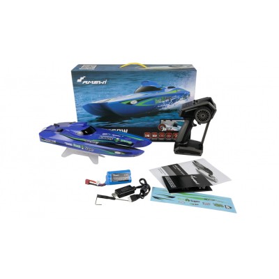Amewi RC katamarán Arrow Brushless RTR sada, modrý