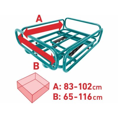 Plošina pro AKU dvoukolové kolečko EXTOL 100l,260kg