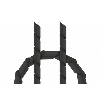 Spirálová bužírka 5x3,7 mm černá 20m