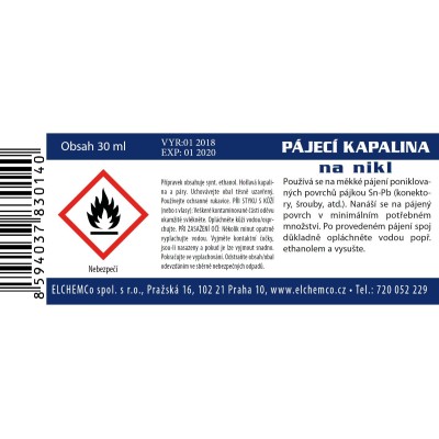 Pájecí kapalina nikl 30ml