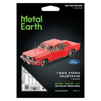 Metal Earth Luxusní ocelová stavebnice 1965 Ford Mustang (červený)