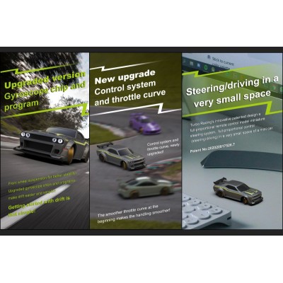 1/76 C65 DRIFT RC Car RTR (šedá)