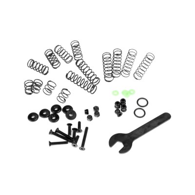 Hliníkové olejové tlumiče Desert Lizard, červené 90mm ( 2 ks )