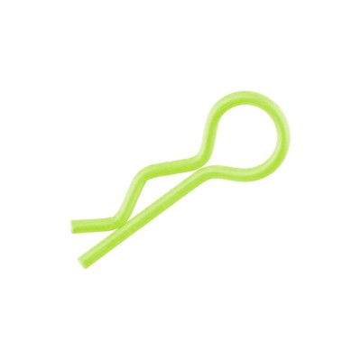 Sponky karoserie 1/10, fluor žlutá, 10 ks