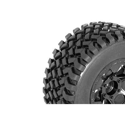 DB8SL a Short Course nalepené gumy, černé disky, 2ks.