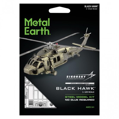Metal Earth Luxusní ocelová stavebnice Sikorsky UH-60 Black Hawk