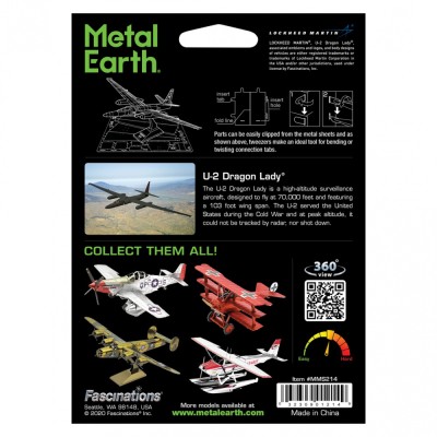 Metal Earth Luxusní ocelová stavebnice Lockheed U-2 Dragon Lady