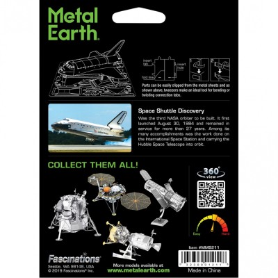 Metal Earth Luxusní ocelová stavebnice vesmírný raketoplán Discovery