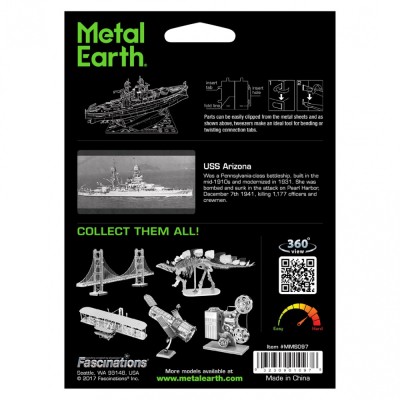 Metal Earth Luxusní ocelová stavebnice USS Arizona