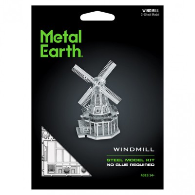 Metal Earth Luxusní ocelová stavebnice Větrný mlýn