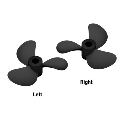 Závodní lodní šroub 2 listý, levý, stoupání 1,6, 40,0mm/M4